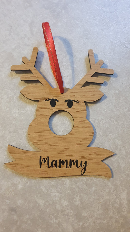 Personalised Reindeer Chocolate Holder Decoration