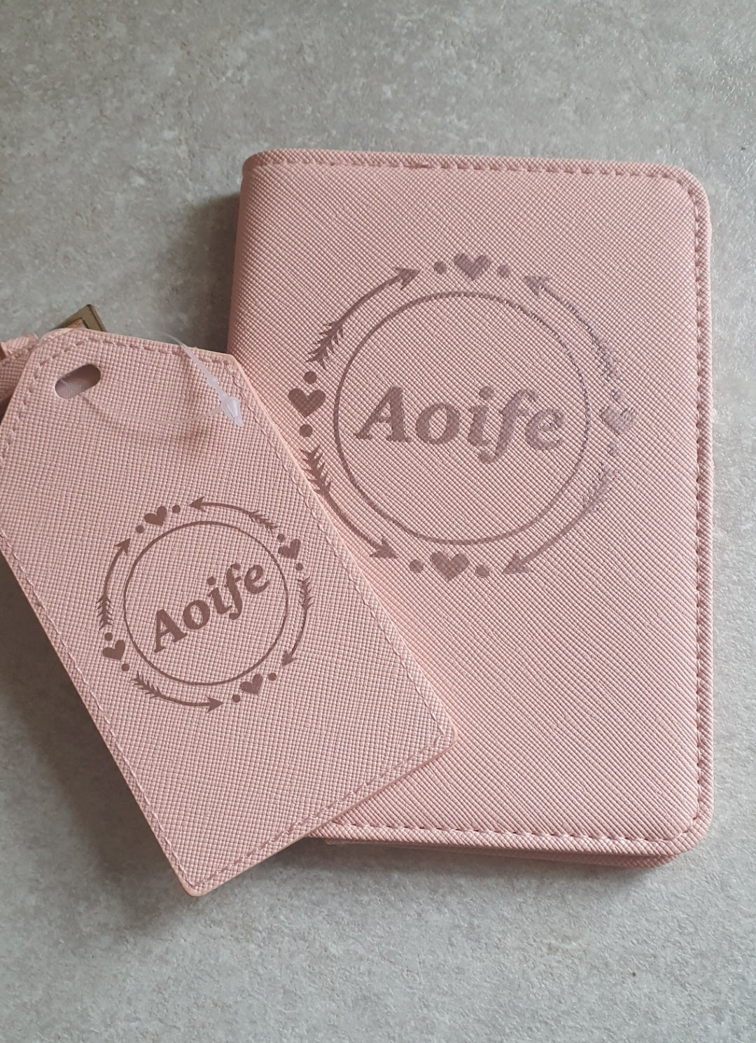 Personalised Passport Cover & Luggage Tag - PU Leather