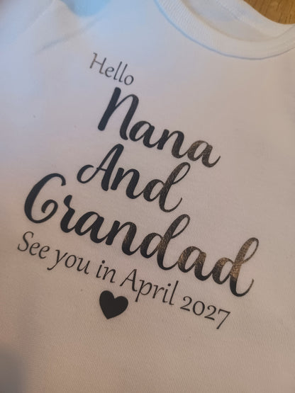 Personalised Pregnancy Announcement Baby Vest - See You In