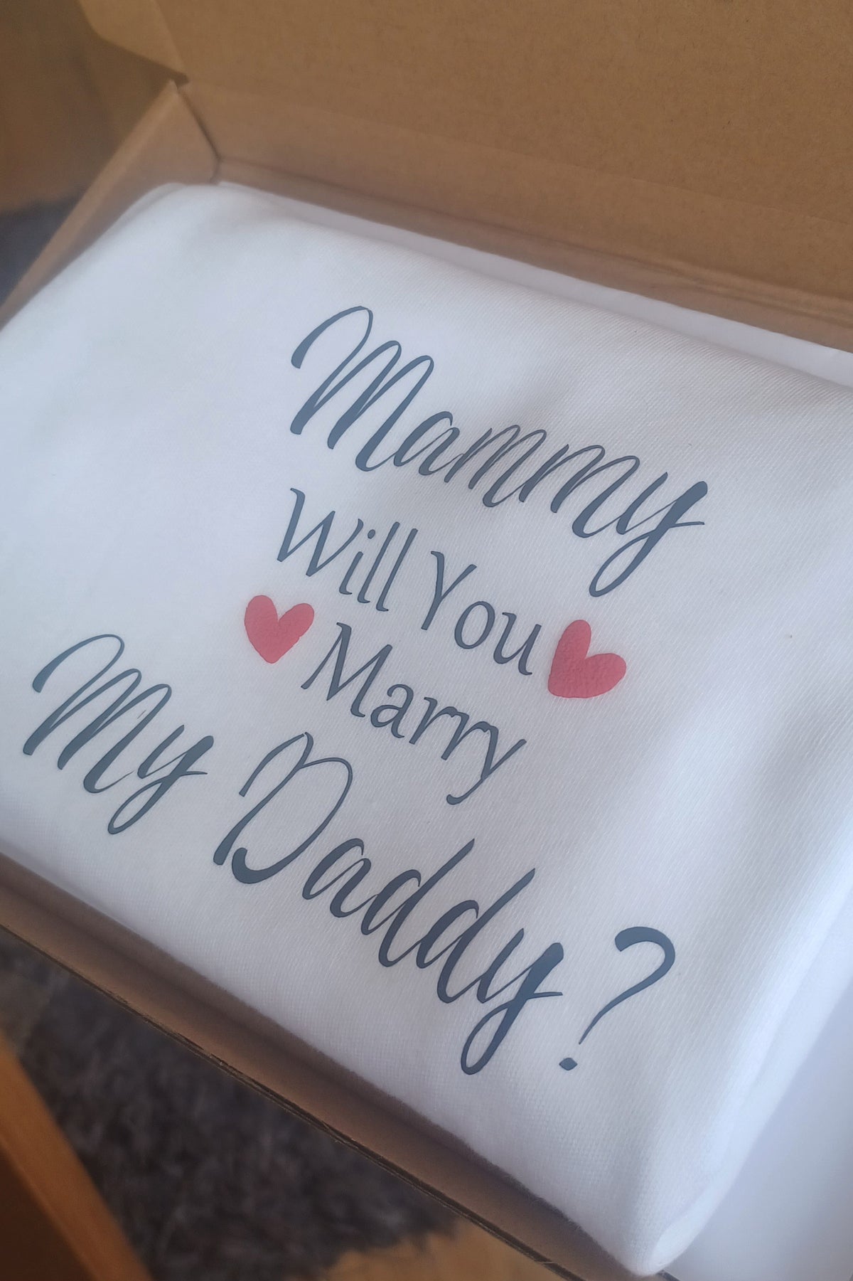 Personalised Mummy Will You Marry Daddy Baby Vest