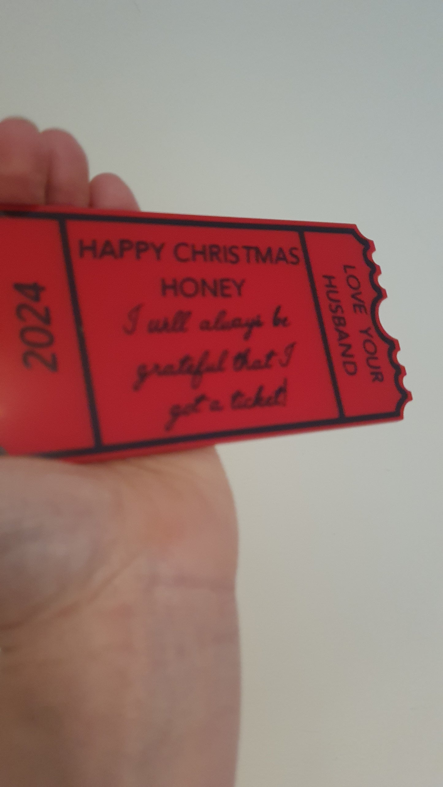 Personalised Acrylic Gift Ticket - Concert, Holiday & Experience Reveal