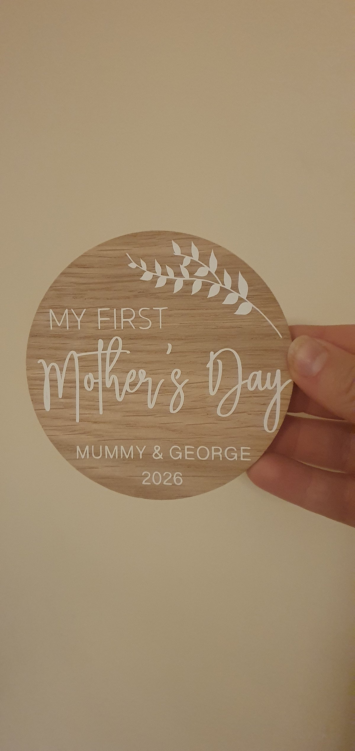 My First Mothers Day Disc | Babies First MothersDay | Wooden Milestone Disc | Baby Photo Prop | Custom Keepsake | Mum Gift | Ireland | Irish