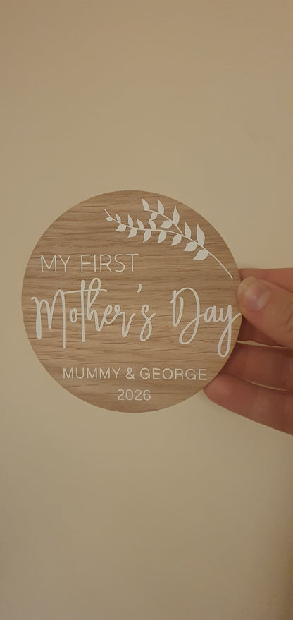My First Mothers Day Disc | Babies First MothersDay | Wooden Milestone Disc | Baby Photo Prop | Custom Keepsake | Mum Gift | Ireland | Irish