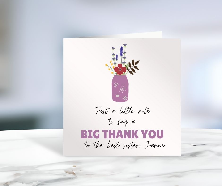 Just A Little Note Thank You Card