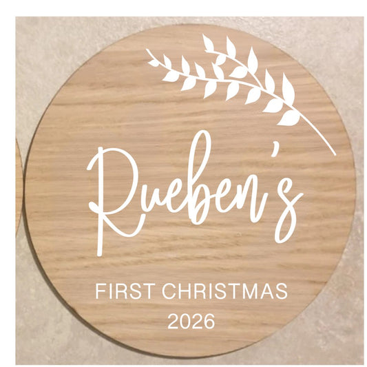 Personalised Baby's First Christmas Disc