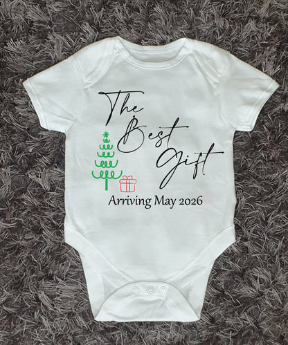 Christmas Pregnancy Announcement Vest – The Best Gift, Due (Month)